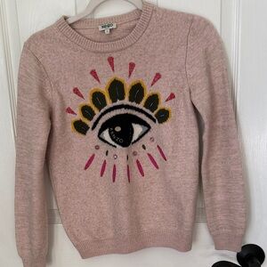 Kenzo Blush Pink Eye Design Sweater